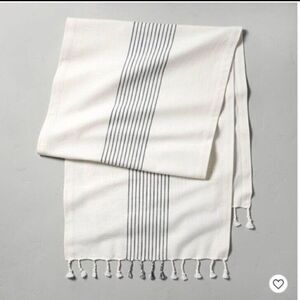 Hearth & Hand Magnolia Middle Stripes Table Runner With Braided Edging 20x90
